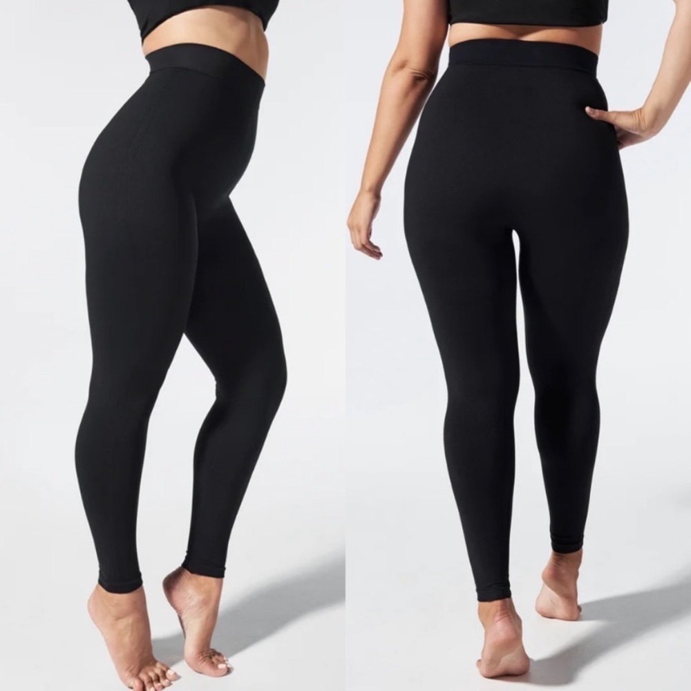 Blanqi Highwaist Postpartum + Nursing Support Leggings Black Sz Medium